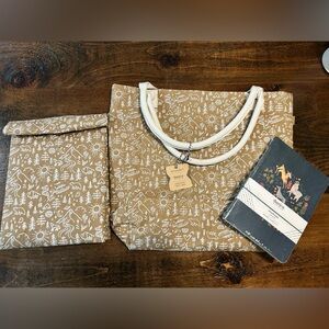 NOW DESIGNS DANICA PAPER TOTE BAG 'STAY WILD, Reusable Lunch Bag And 2 Journals